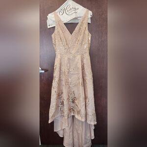 Calvin Klein High Low Dress in Blush